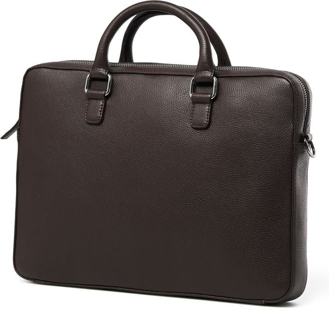 Vancouver | Bruine leren laptoptas