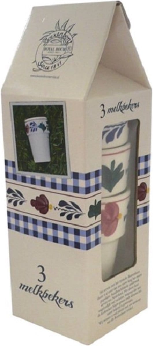 Boerenbont melkbeker Sonja set van 3 stk
