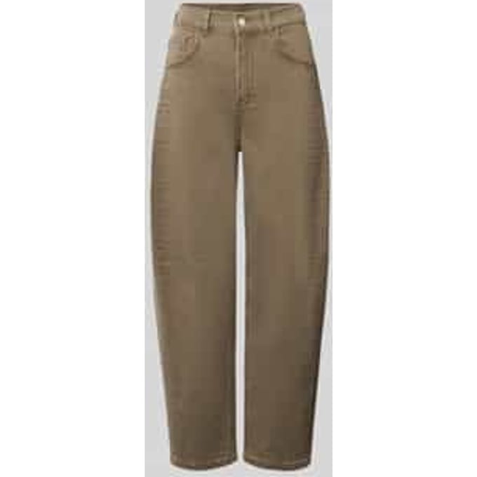 Jeans van katoenmix met strass-steentjes