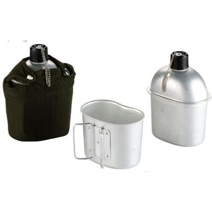 Waterfles - IBILI - 720500 - 1 liter - Aluminium - Met beker