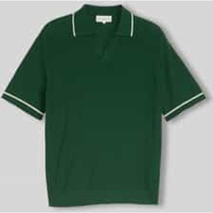 regular fit poloshirt van puur katoen in brei-look