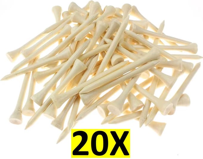 Actie4you® - Golf Tees – Bamboe - Golf Tee – 7CM - 20 stuks