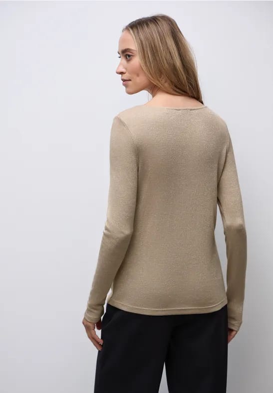 Glitterend shirt met lange mouwen