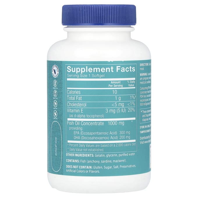 the Vitamin Shoppe Huile de poisson oméga 3, EPA/DHA 500 mg, 60 gélules