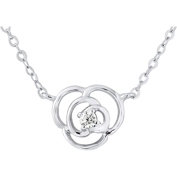 Zilver 925 zirkoniumoxide bloem ketting