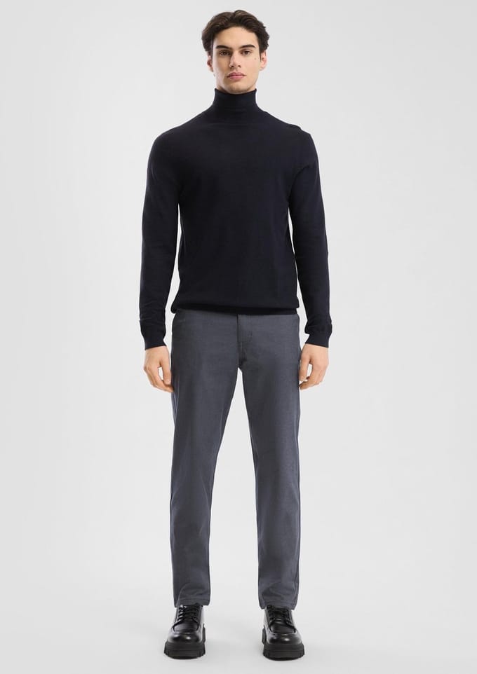 Q/S designed by - Heren broek - Maat 38/32 - Mannen - GRIJS - katoen