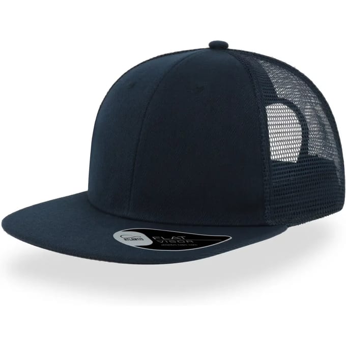 Atlantis Headwear Snap Mesh-S Cap AT686 - Navy/Navy - One size