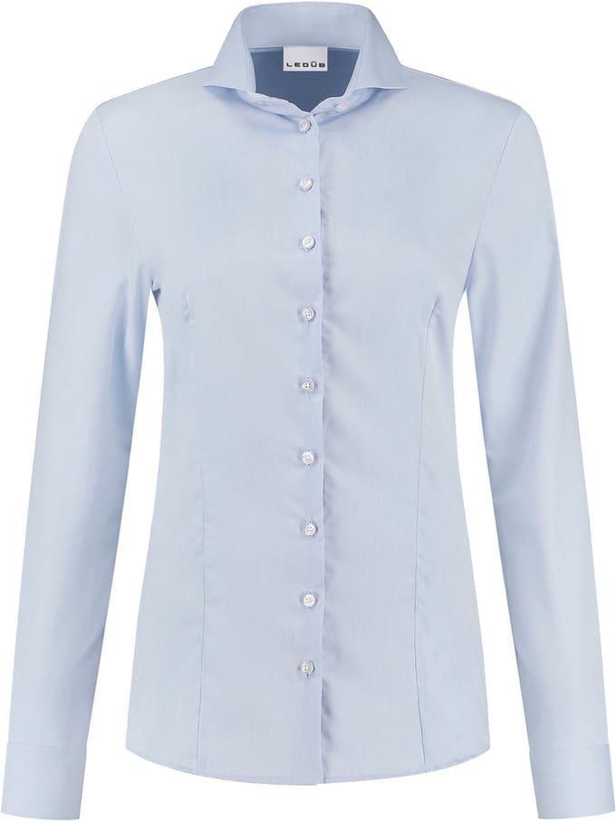 Ledub dames blouse Roos - popeline - lichtblauw