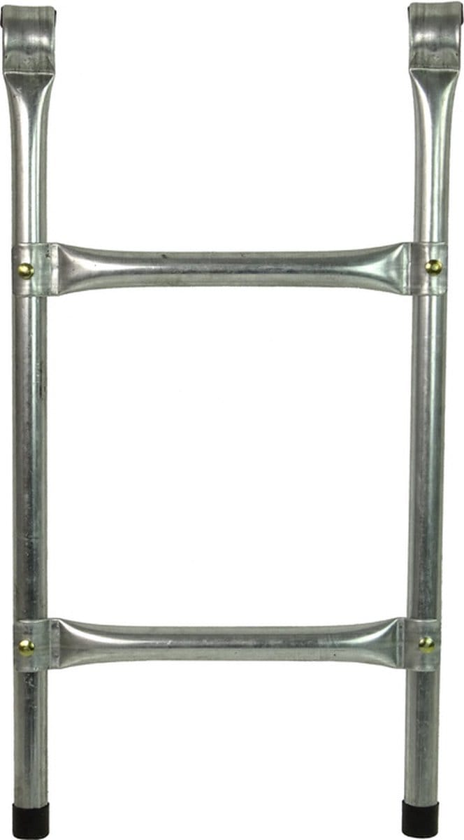 Trampoline trap - 60 cm - 2 treden - zilver