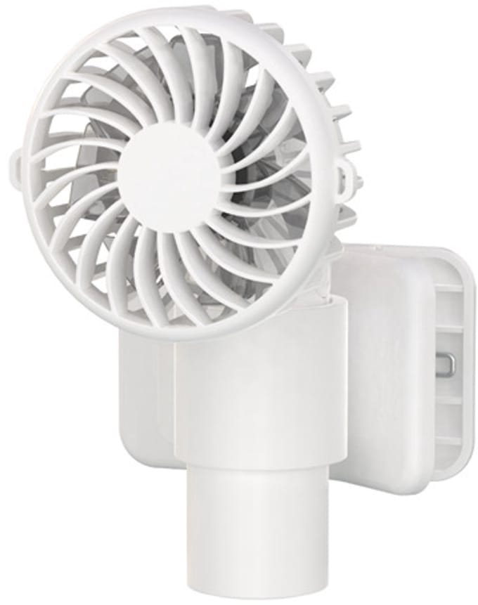 Nekventilator - Draagbare Ventilator - Nek Ventilator -Handventilator Mini Ventilator Ventilator met Clip - 3 Standen - Borstelloze Motor - 7 Bladen - Wit