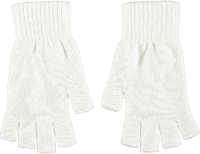 Vingerloze handschoenen wit