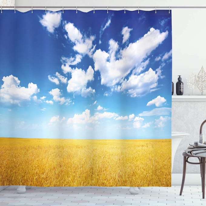 ABAKUHAUS Bauernhaus Duschvorhang – 175x220 cm – Polyester, wasserabweisend