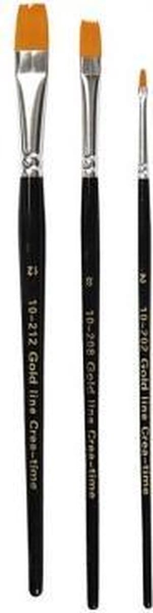 CC Gold Line Acryl Penselen Plat Set 3 stuks