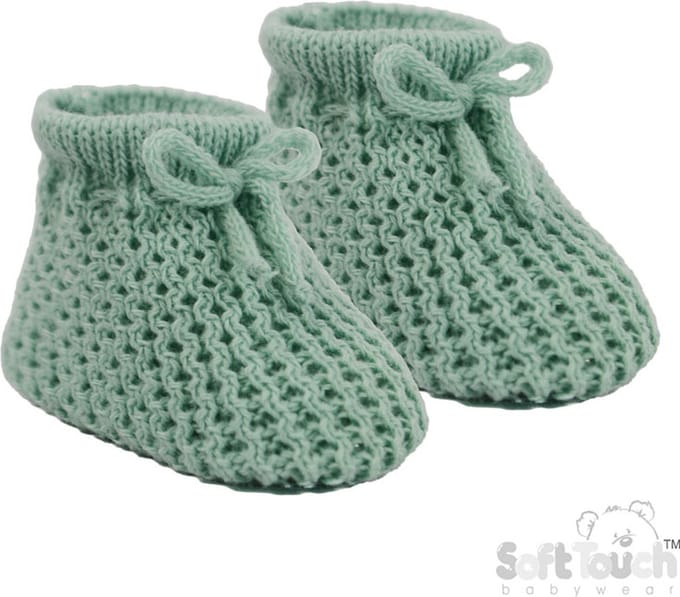 Soft Touch Babyslofjes New Born 0-3 Maanden Unisex Sage Green S401-SG