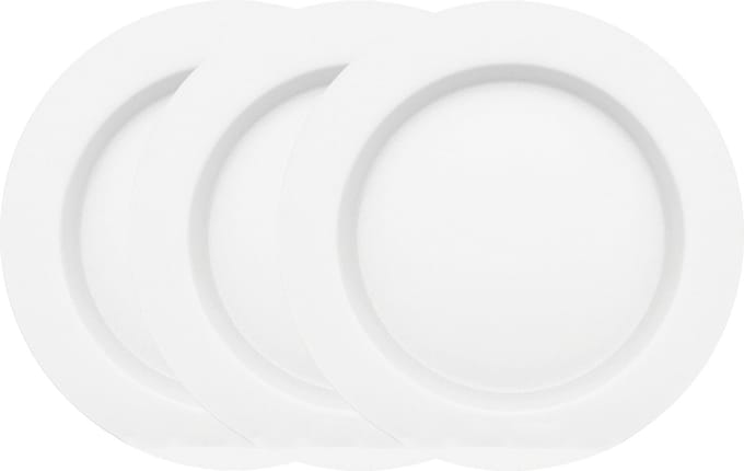 Juypal Bordenset - 8x - wit - kunststof - D26 cm - herbruikbaar - BPA-vrij