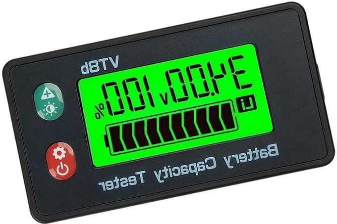 Batterij Indicator - Capaciteitsmeter Display - Energie Beheer - Intelligente Zoemer - 8-120V - Zwart