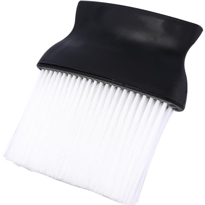Plumeau professionnel à col large, brosse propre pour barbier, coupe de cheveux, Salon de coiffure, 1 pièces black