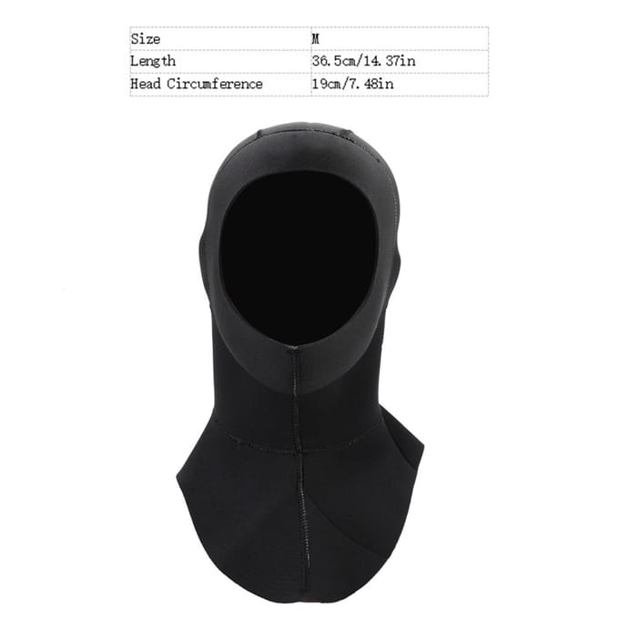 Keepdiving 3 mm néoprène chaud plongée sous-marine plongée avec tuba casquette cagoule sports nautiques accessoire(Noir XL) XL blue