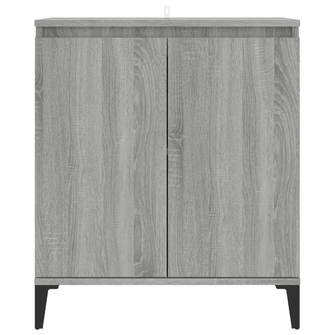vidaXL - Dressoir - 60x35x70 - cm - bewerkt - hout - grijs - sonoma - eikenkleurig