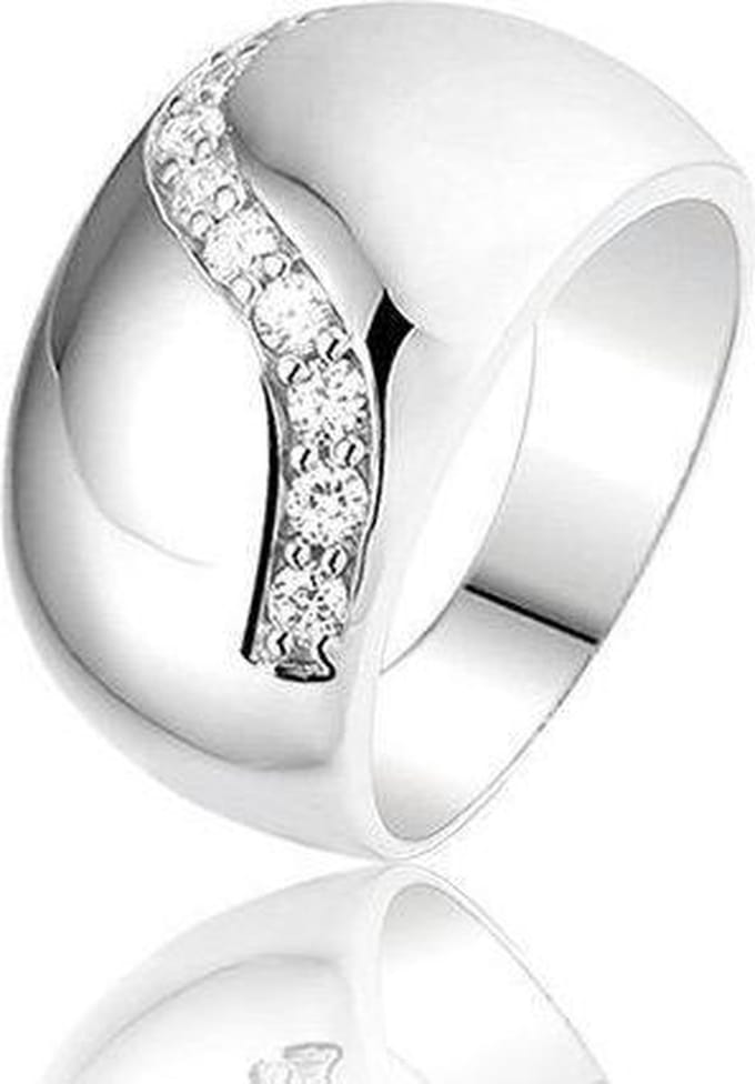 Montebello Ring Martine - 925 Zilver Gerhodineerd - 9mm - Maat 52-16.5mm