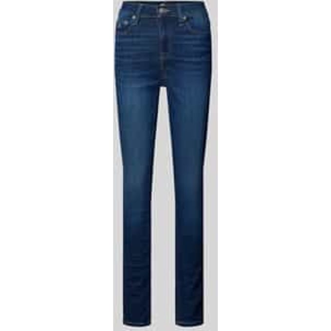 Skinny fit jeans met labelstitching, model 'NORA'
