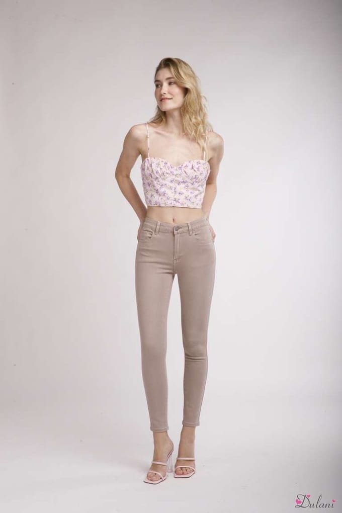 Broek Toxik3 hoge taille slim L1700 beige