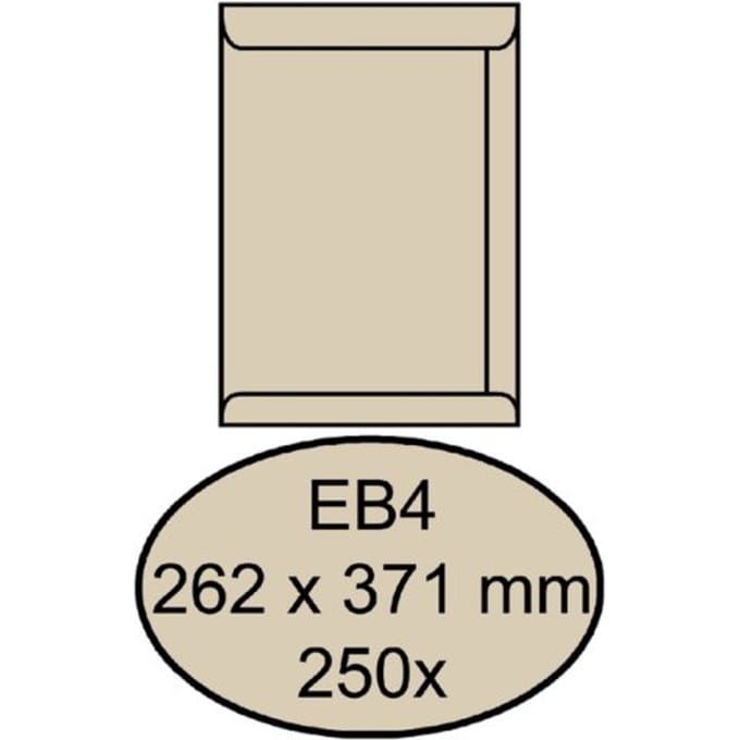 Envelop Quantore akte EB4 262x371mm cremekraft 250 stuks