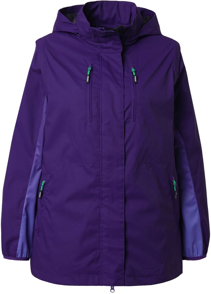 Ulla Popken - Dames - 2-in-1 functioneel jack waterdicht afneembare mouwen - Lelie - Maat 46+
