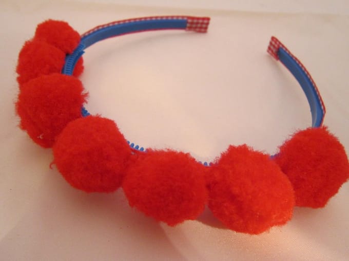 ZoeZo Design - Diadeem - haarband - Eefje - rood - wit - one size - kinderen