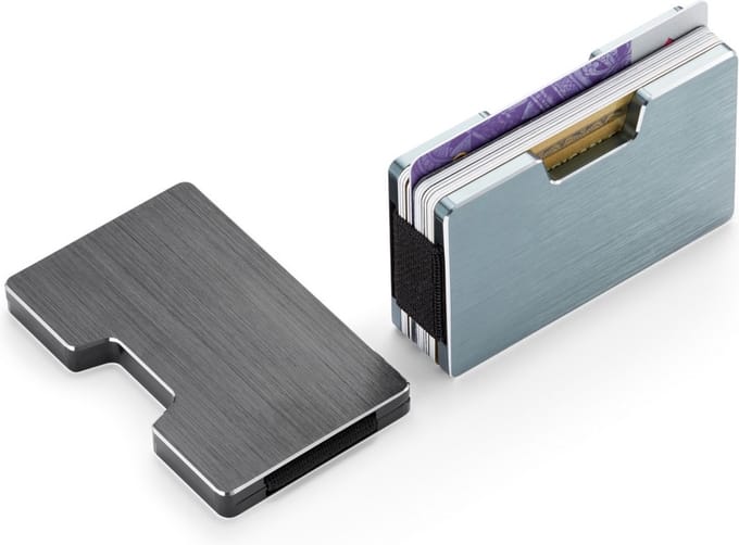 Philippi Design Pasjeshouder Creditcardhouder COOPER - Aluminium - RFID-block - Grijs