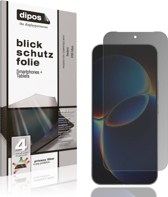 dipos – Matte Privacy Screenprotector geschikt voor Redmi K90 Max | Anti-Spy Beschermfolie