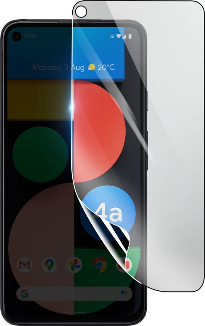 3mk, Geschikt voor Google Pixel 4A 5G, Schokbestendige Hydrogel Screenprotector, Transparant