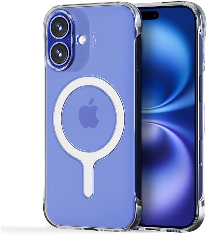 MOFT Hoesje Geschikt voor iPhone 16 - Compatibel met MagSafe - Invisible Case Clear - Back Cover Dun - Transparant