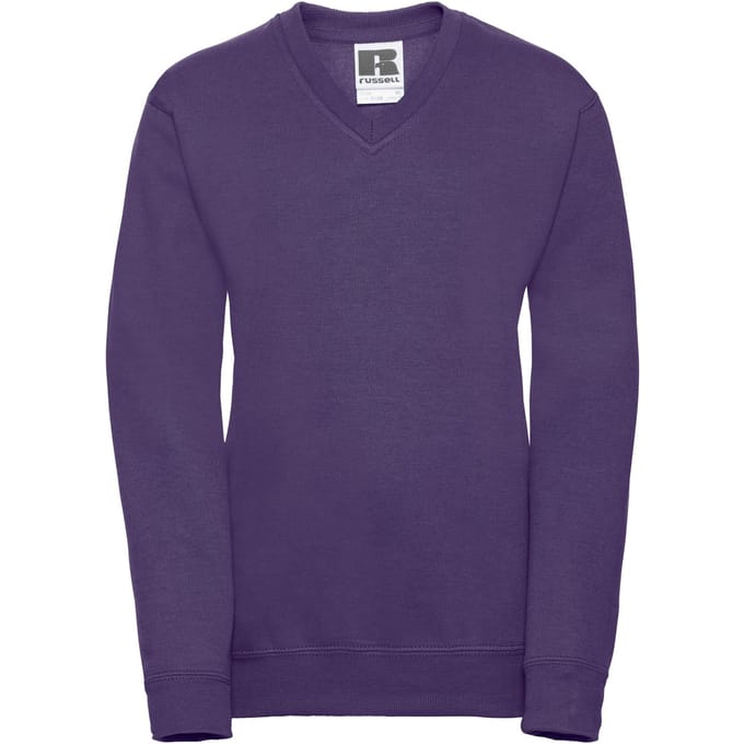 Russell Collection Sweatshirt met V-hals voor kinderen/Kinderen (Paars)