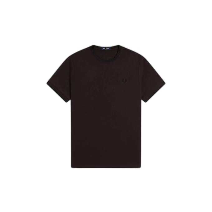 T-shirt met dubbel contrasterend biesje Fred Perry