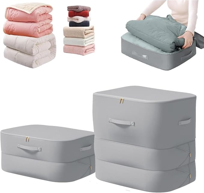 2 Stuks Compressiezakken voor Beddengoed en Kleding - Ultra Ruimtebesparend Opslaan