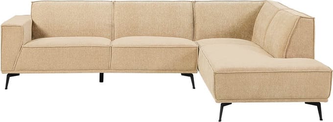 Tower Living - Leeds hoekbank + ottoman rechts city - beige