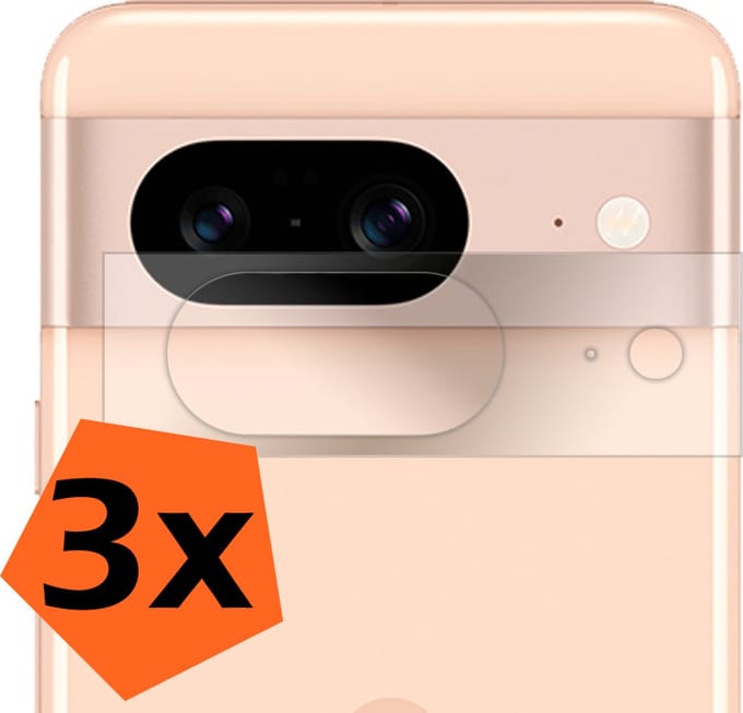 Camera Lens Protector - 3 Stuks - Geschikt voor Google Pixel 8 - Camera Screenprotector - Gehard Glas - Beschermglas - Tempered Glass - Screen Protector