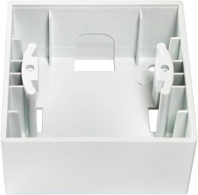 Schakelprogramma Opbouw - Wandschakelaar Enkelpolig - Verlichting Besturen - Opbouw Montage - 82x82mm - Wit