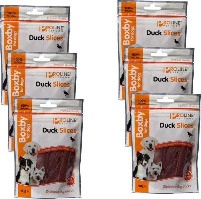 Proline Boxby Duck Slices - Hondensnacks - 6 x Eend 90 g