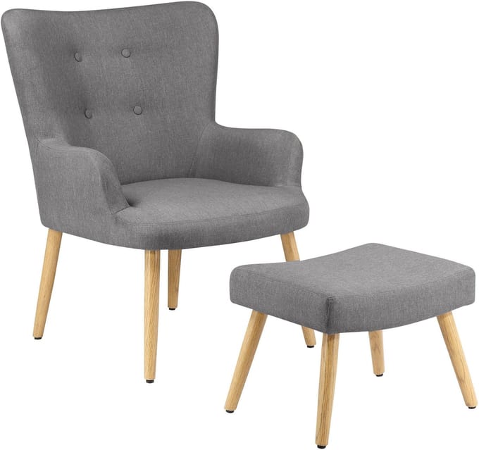 Coco-Fauteuil - Lichtgrijs Stof
