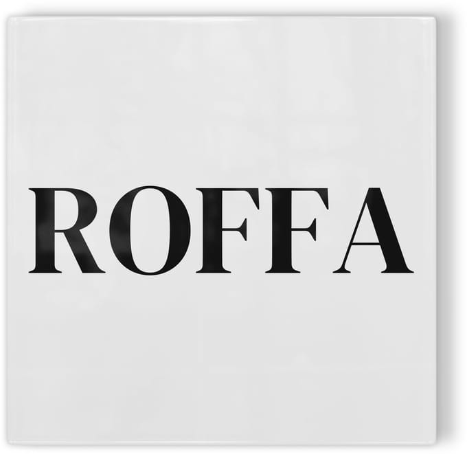 Tegeltje Rotterdam Roffa - wit zwart - tegeltje stad - tegeltje met tekst