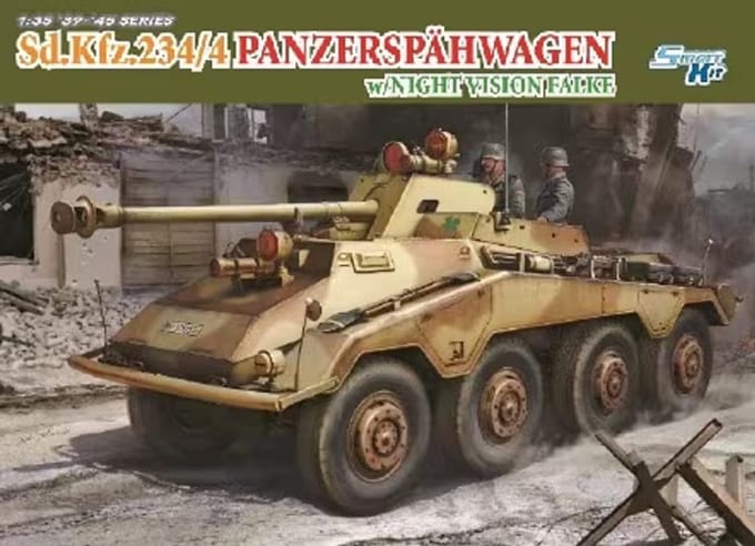 Dragon Modelbouwpakket Militaire voertuigen - 6836 Sd.Kfz. 234/4 Panzerspähwagen - w/Night Vision Falke Plastic - 1:35 - Modelbouw
