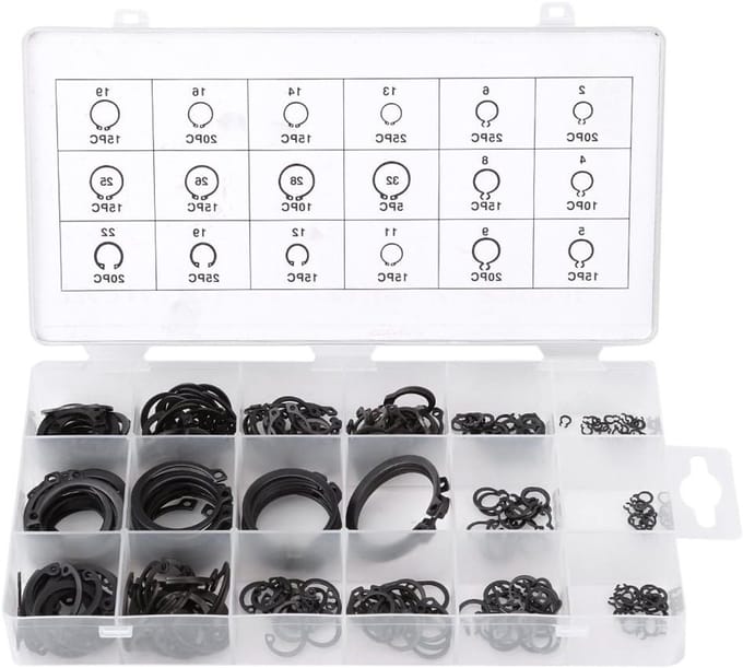 Assortiment van 300 Stuks E Clips en Retaining Rings voor Diverse Toepassingen van 2mm tot 32mm