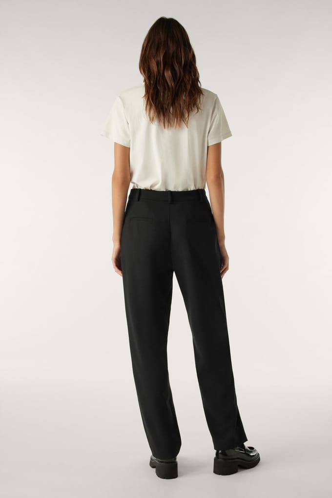 BA&SH Straight Trousers Black Maat: 38 | Pantalons Outlet | Dames | Zwart