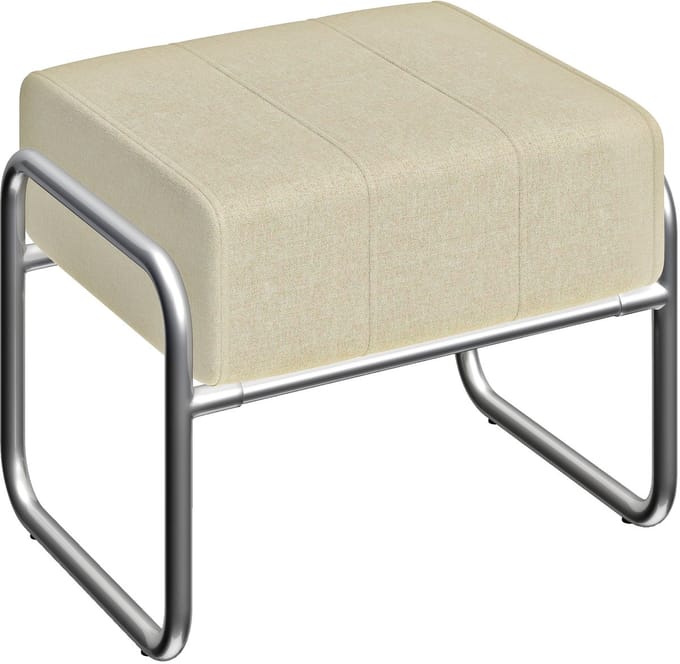 Homcom Voetenbank-Polyester-52L x 42B x 42H cm-Beige