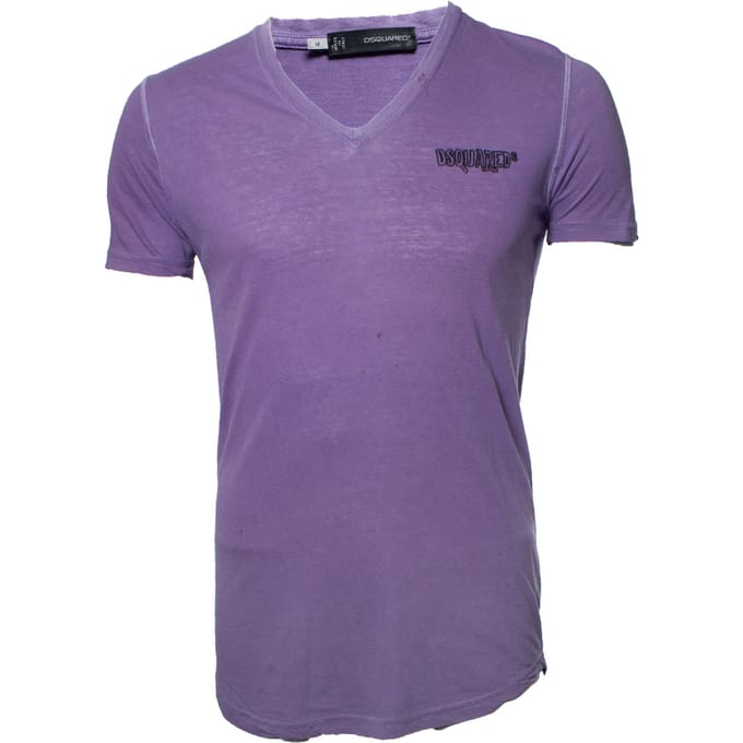 Dsquared2, V-hals t-shirt met logo