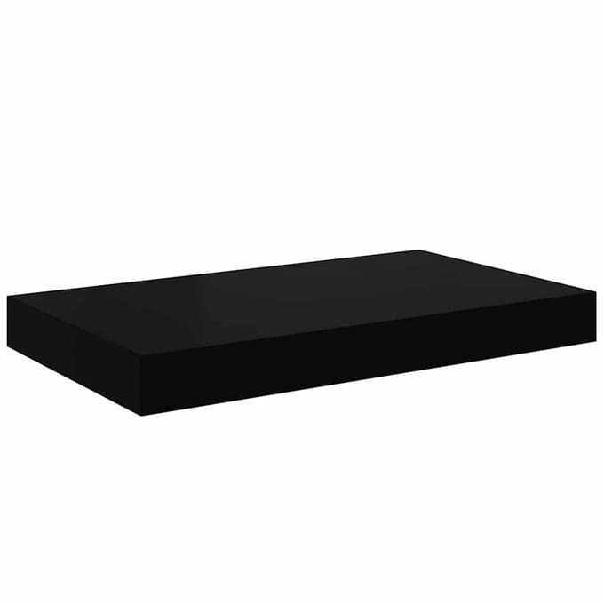 vidaXL - Wandschap - zwevend - 40x23,5x3,8 - cm - MDF - hoogglans - zwart