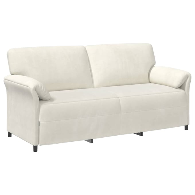vidaXL - 3-Zits - Sofa - Crèmekleurig - 198 - x - 83 - x - 95 - cm - Fluweel