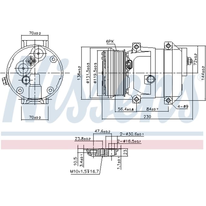 Compressor airconditioning NISSENS 890050